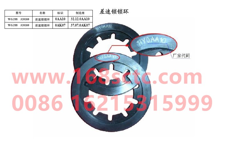 1288  320105-HONGYAN-differential lock ring-HongYan
