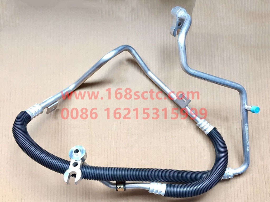 DZ15221842701-SHACMAN-Air conditioning pipeline steam-pressure connecting pipe (side-mounted compressor)-DeLongXinM3000 2015Kuan
