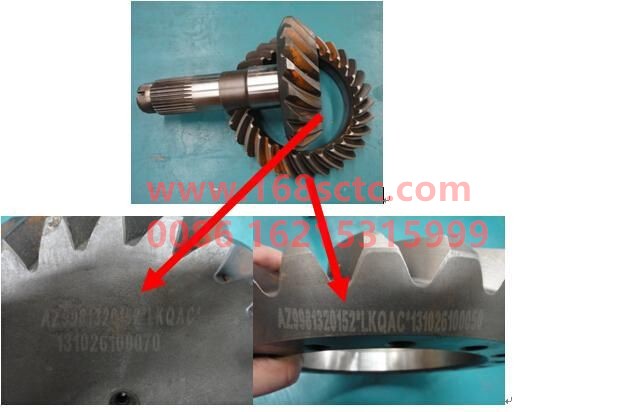 AZ9981320155-SINOTRUK HOWO-Basin angle tooth middle bridge 29/17 AC16 bridge-ZhongQiAC16MinYongQiao