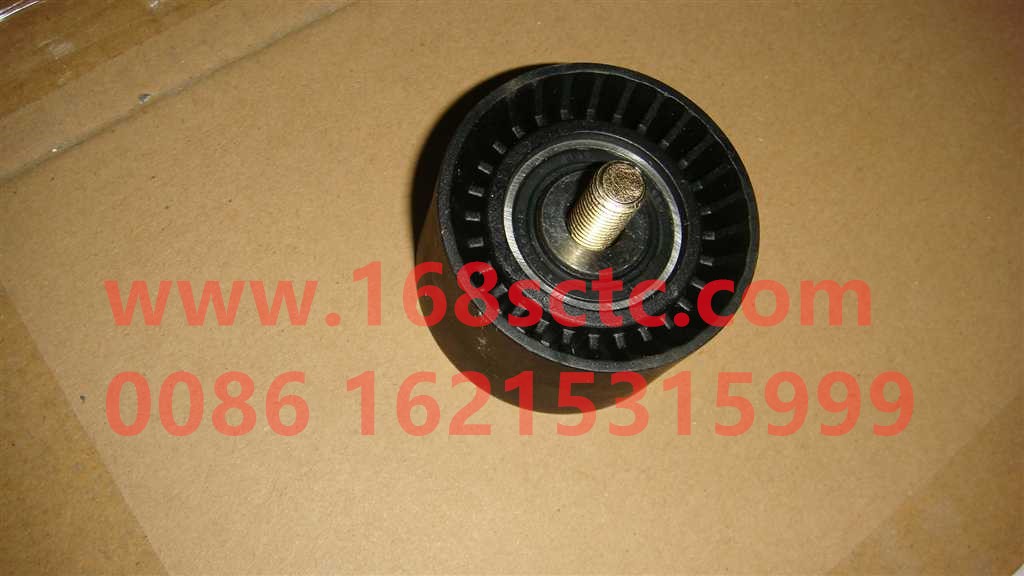 VG1246060047-SINOTRUK HOWO-Flat idler pulley (belt plastic flat pulley, has beenVG1246060057replace)-ZhongQiFaDongJiD12.34-30
