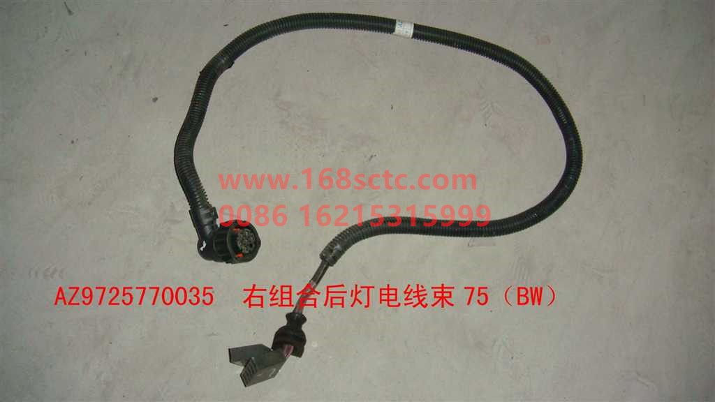 AZ9725770035-SINOTRUK HOWO-Cab wiring harness (combined rear lamp wiring harness/right/75BW)-HaoWo2013Kuan