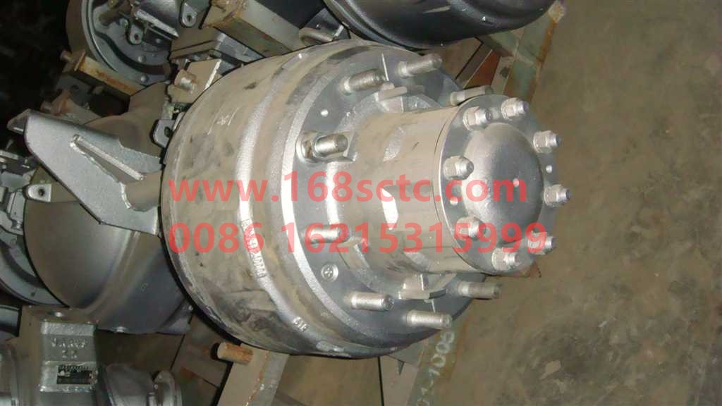 AH71360550890-SINOTRUK HOWO-Rear axle assembly (HW1279 bridge/4.875/XSΦ165/rubber suspension)-ZhongQiHW1279Qiao