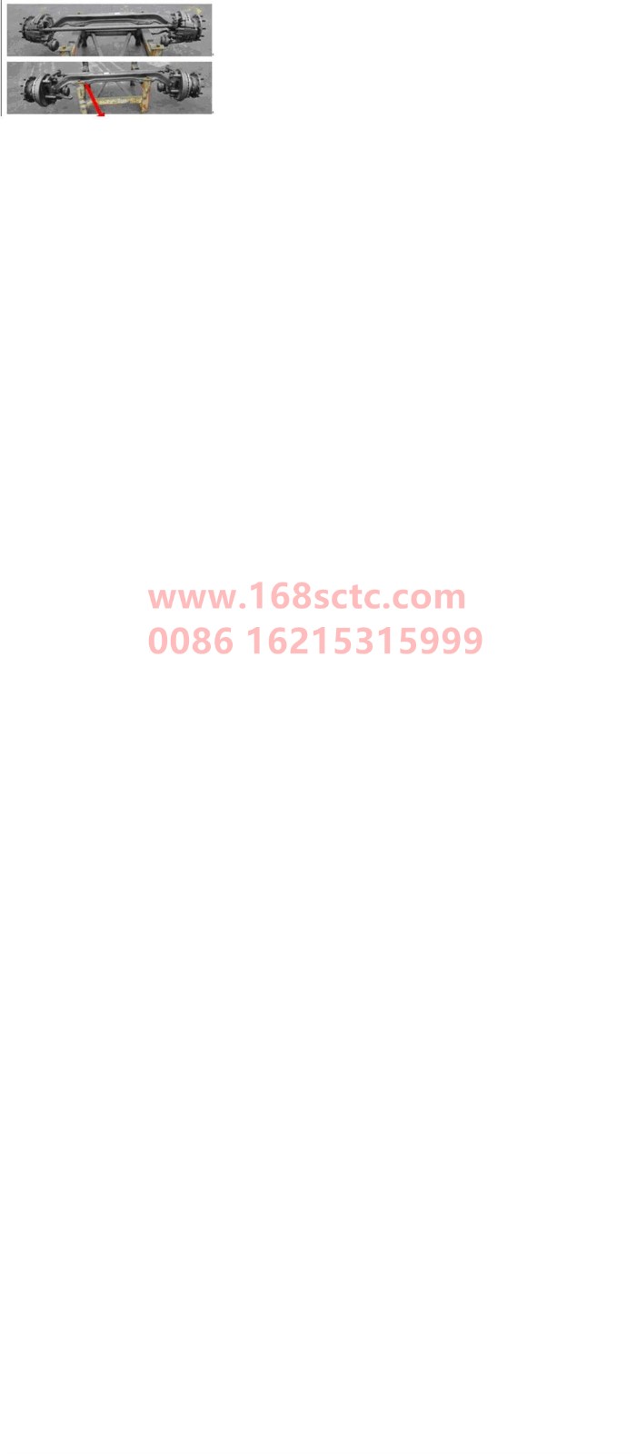 AH40HG192.S1100-SINOTRUK HOWO-Front axle assembly (HF9/ABS/hand adjustable arm)-ZhongQiHF7CheQiao