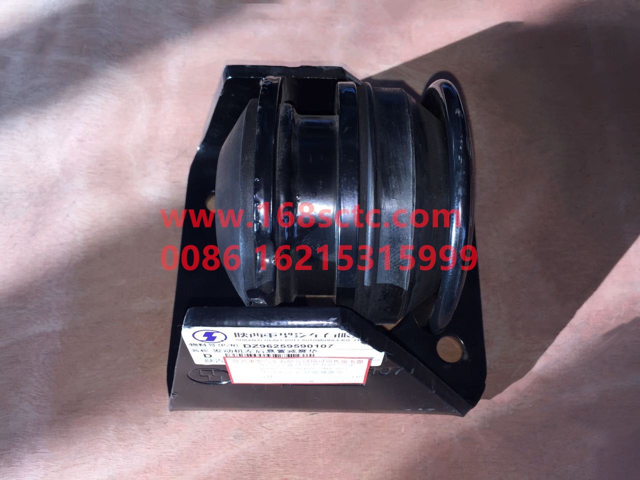 DZ96259590107-SHACMAN-Engine rear suspension shock absorber left-DeLongXinM3000 2013Kuan