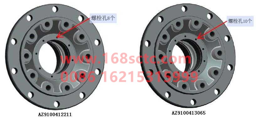 AZ9100413065-SINOTRUK HOWO-front hubHOWO10payment 10hole 28KGYuguang-ZhongQiQianQiaoHR7