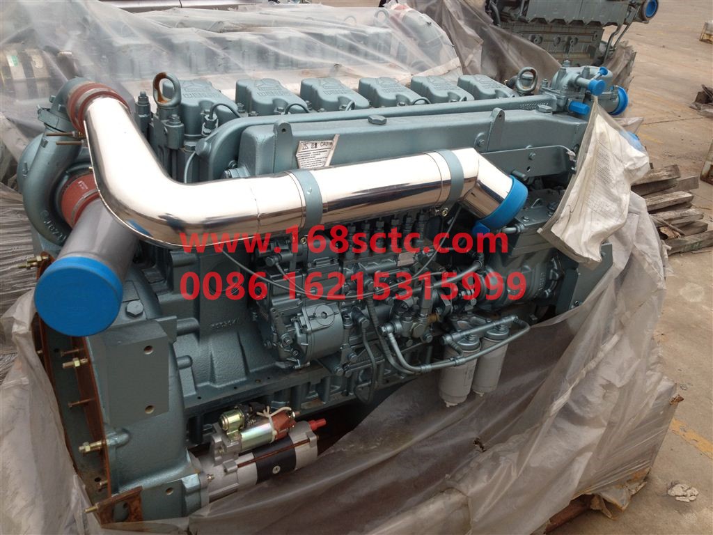ST69070122-SINOTRUK HOWO-Engine assembly WD615.69 (300mm frame/standard driving/71 degree thermostat/left-mounted export car)-ZhongQiFaDongJiWD615.69