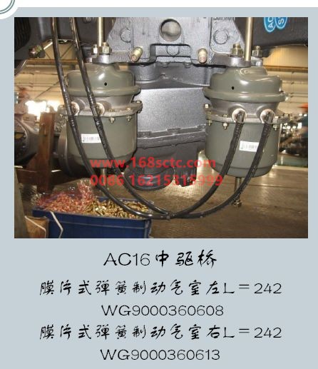 WG9000360608-SINOTRUK HOWO-brake chamber L=242mmDiaphragm-HaoWo2013Kuan