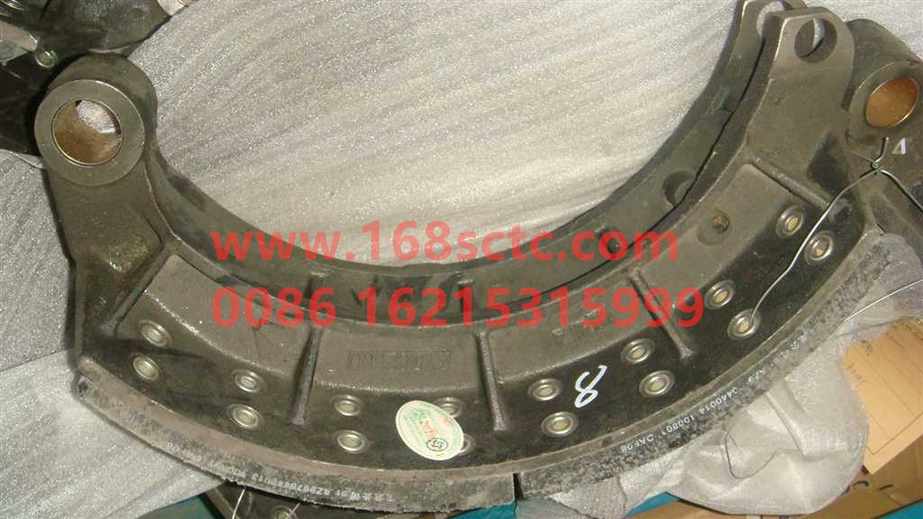 AZ9970440003-SINOTRUK HOWO-brake shoe assemblywith wheelsforward 70mine 16+16hole-ZhongQiQianQiaoHF12