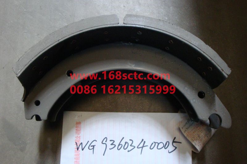 WG9360340005-SINOTRUK HOWO-brake shoe assembly 180bridge 14+14hole-ZhongQiHouQiaoHW1249