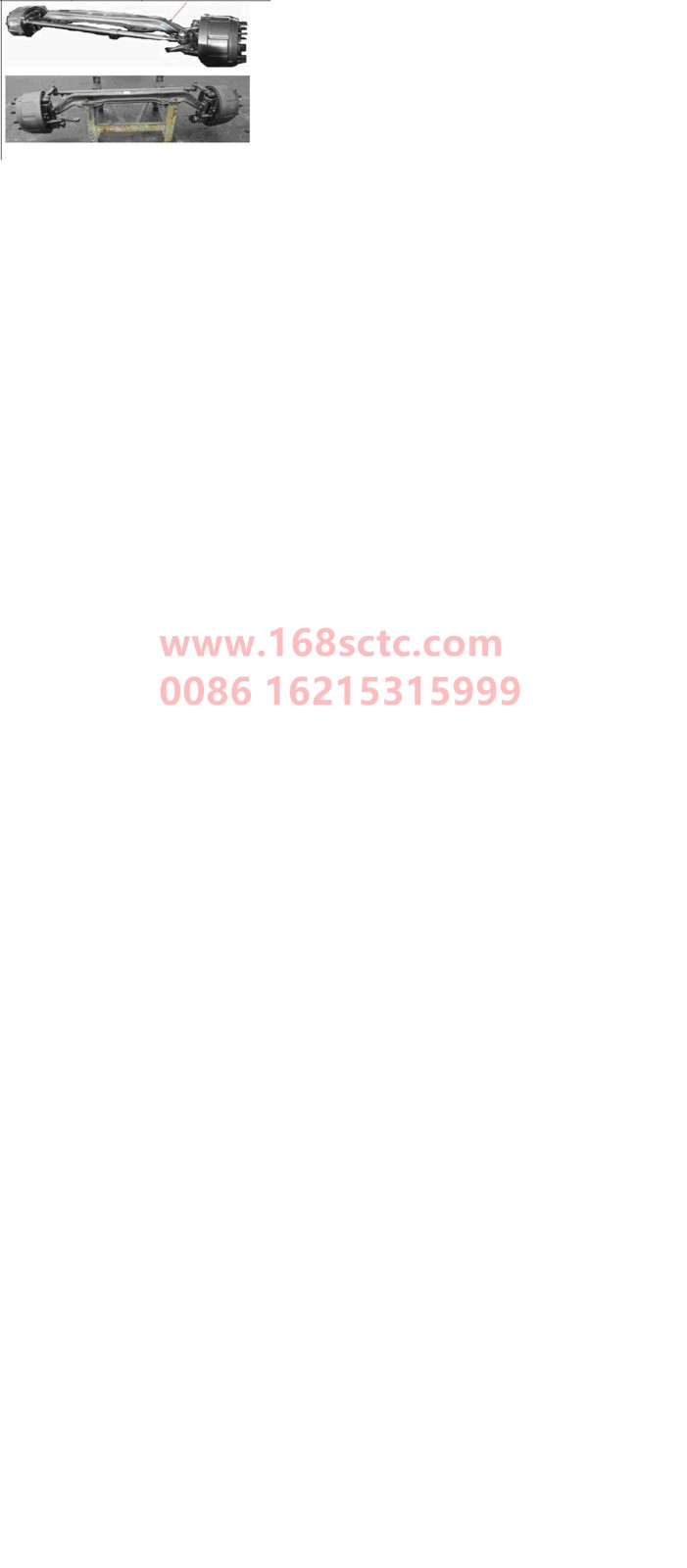 AH40NG098.S2245-SINOTRUK HOWO-Front axle assembly (A7 double front axle second axle/HF9/long wheelbase/no ABS/hand adjustable arm)-ZhongQiHF7CheQiao