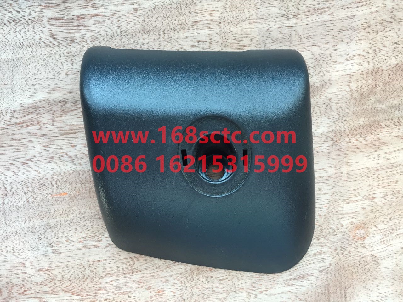 DZ15221110075-SHACMAN-Side panel upper hinge trim left-DeLongXinM3000 2013Kuan