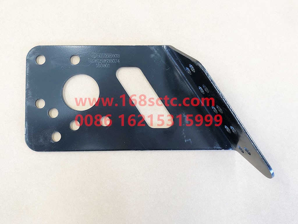 DZ95259538074-SHACMAN-Radiator protective grill left fixing bracket-DeLongF3000 2015Kuan