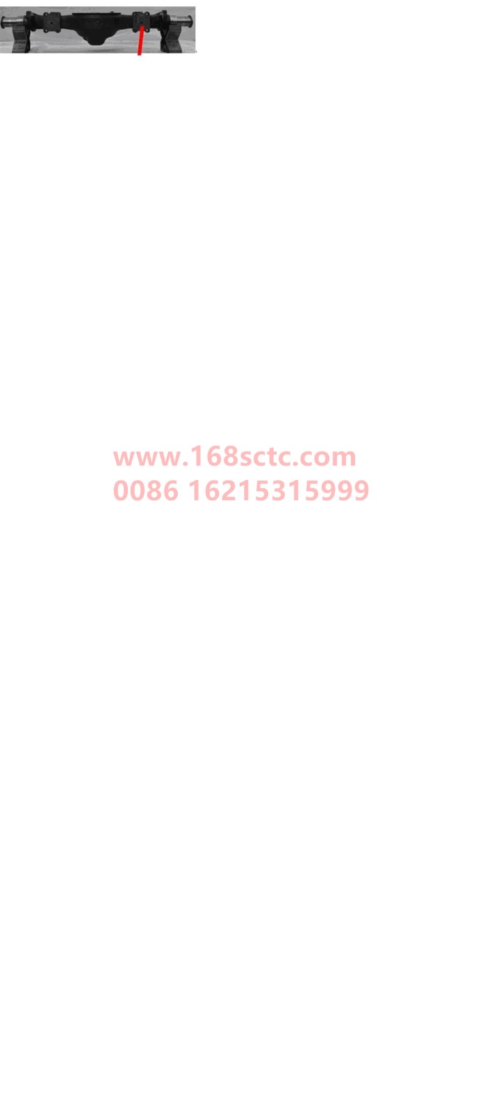 AZ7117339121-SINOTRUK HOWO-Rear axle housing assembly MCY13Q (drum type, 11mm, rubber suspension, split type, 300 frame, wheel base 1-ZhongQiHouQiaoMCY13