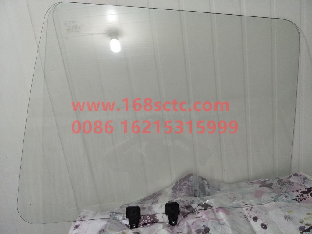 DZ14251330009-SHACMAN-Door glass assembly left (rope pulley)-DeLongX3000 2013Kuan