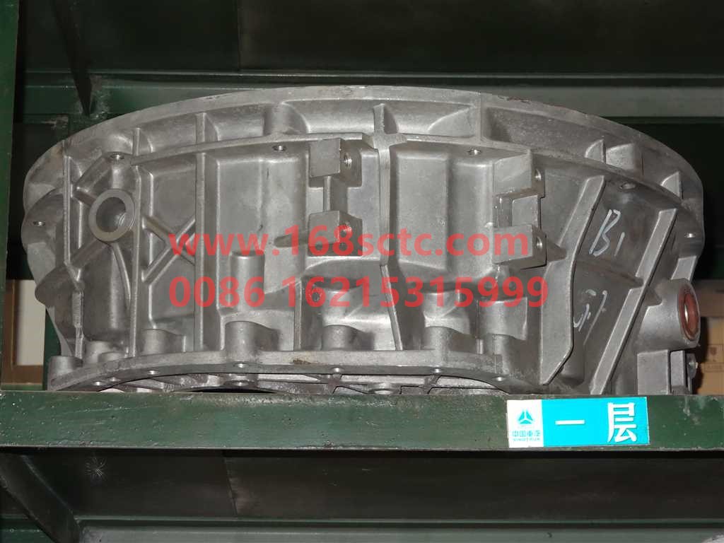 AZ2203000106-SINOTRUK HOWO-Gearbox front housing assembly pull type, aluminum housing, overdrive gear-ZhongQiBianSuXiangHW15710C