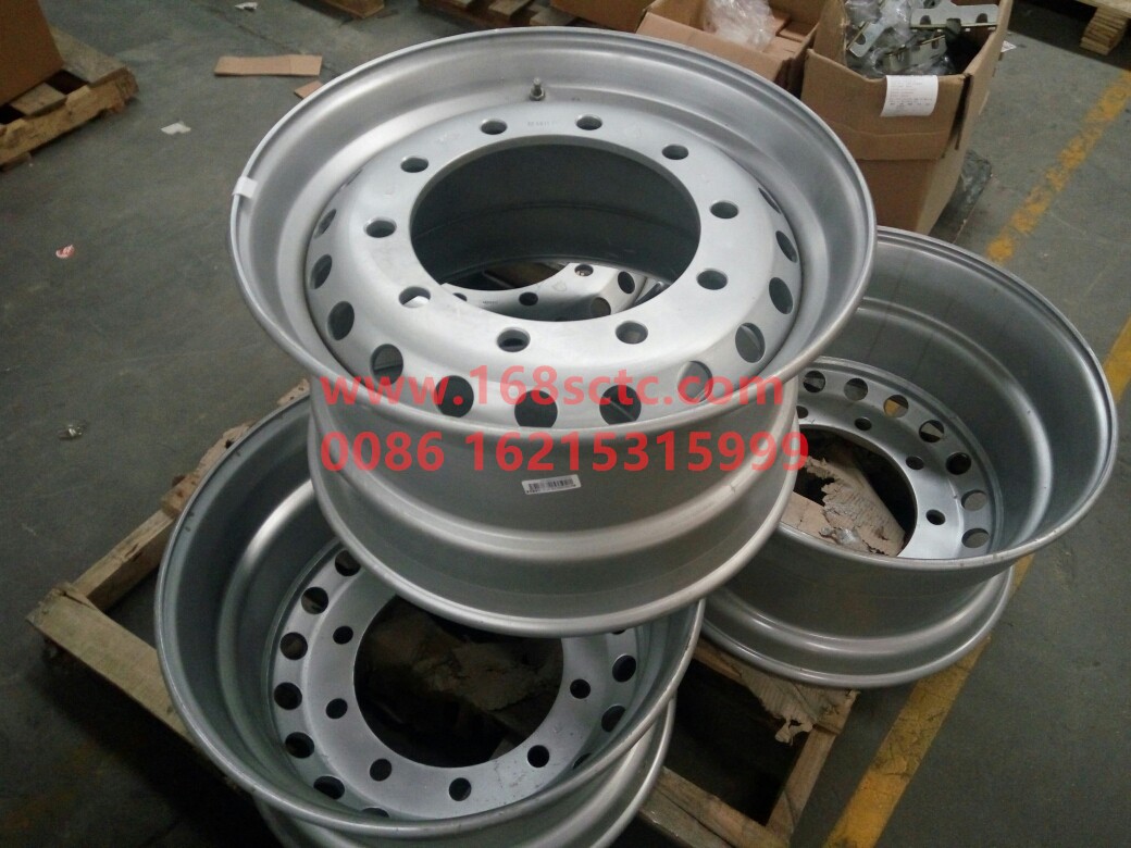 WG9725610250-SINOTRUK HOWO-Wheel assembly 22.5x11.75 (inner offset distance 120/spoke plate thickness 14/center hole centering/center hole Φ281/distribution circle Φ335)-SiTaiErM5G