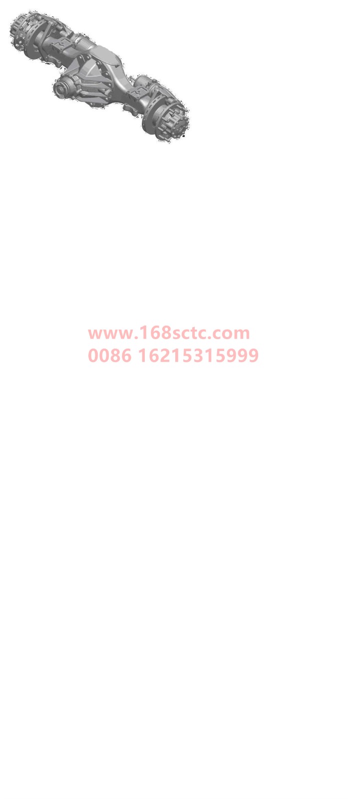 MHY-133P0-B115-SINOTRUK HOWO-Rear axle assembly (MCY13 single rear axle/i=3.7/XSΦ180/board distance 950/wheel distance 1838/ABS/spoke thickness 25/differential lock)-ZhongQiMCY13CheQiao