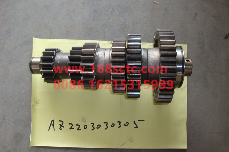 AZ2203030305-SINOTRUK HOWO-countershaft assemblyLeft 10files-ZhongQiBianSuXiangHW14710