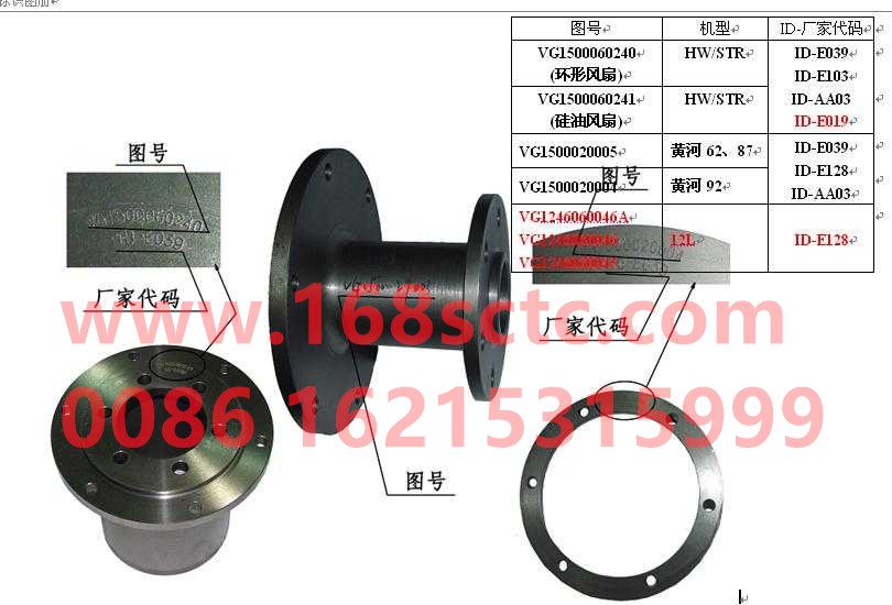 VG1500060241-SINOTRUK HOWO-Intermediate flange-ZhongQiFaDongJiWT615.95
