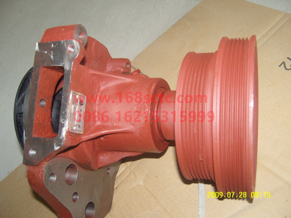 VG1062060010-SINOTRUK HOWO-water pump0010(ribbed belt2grooveresin impeller)-ZhongQiFaDongJiWD615.67