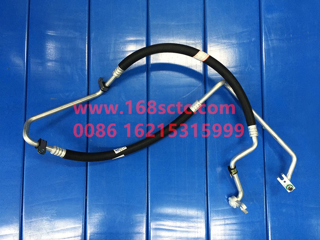 DZ14251848506-SHACMAN-Air-conditioning pipeline steam-pressure connection pipe 1 (X3000 G3 condenser moved up)-DeLongX3000 2013Kuan