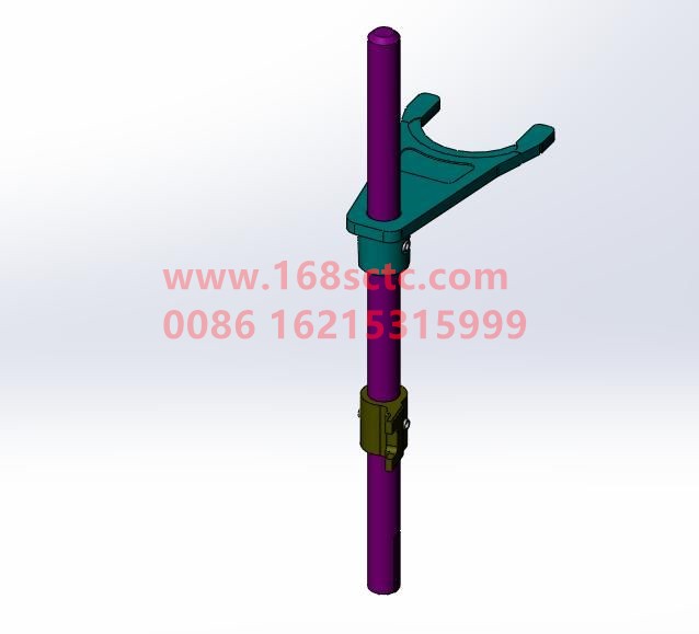 AZ2203220005-SINOTRUK HOWO-1st and 2nd gear shift fork shaft assembly-ZhongQiBianSuXiangHW20716A