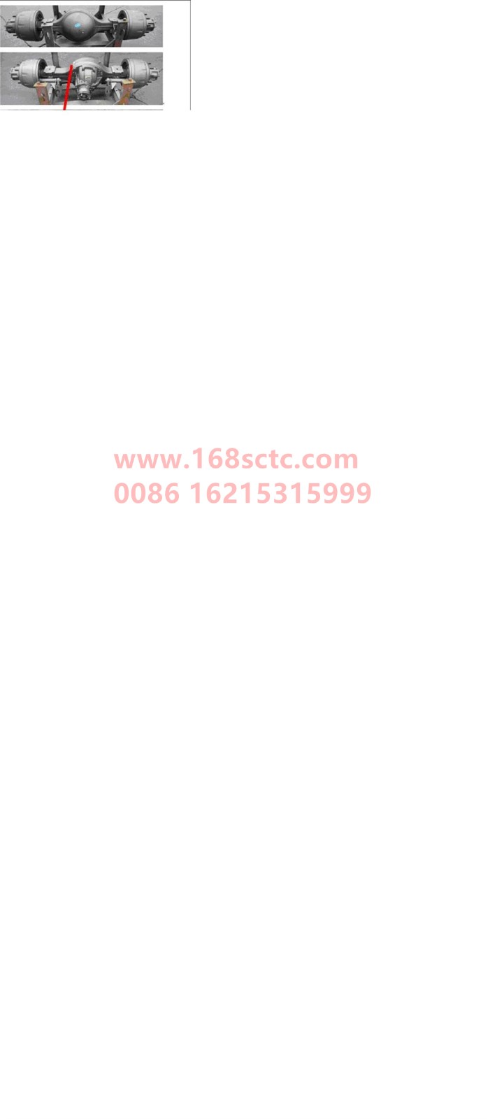 AH71360500329-SINOTRUK HOWO-Rear axle assembly (single rear axle/HW1249/i=3.91/XSΦ180/wheelbase 1820/ABS/hand adjustable arm)-ZhongQiHW1249Qiao
