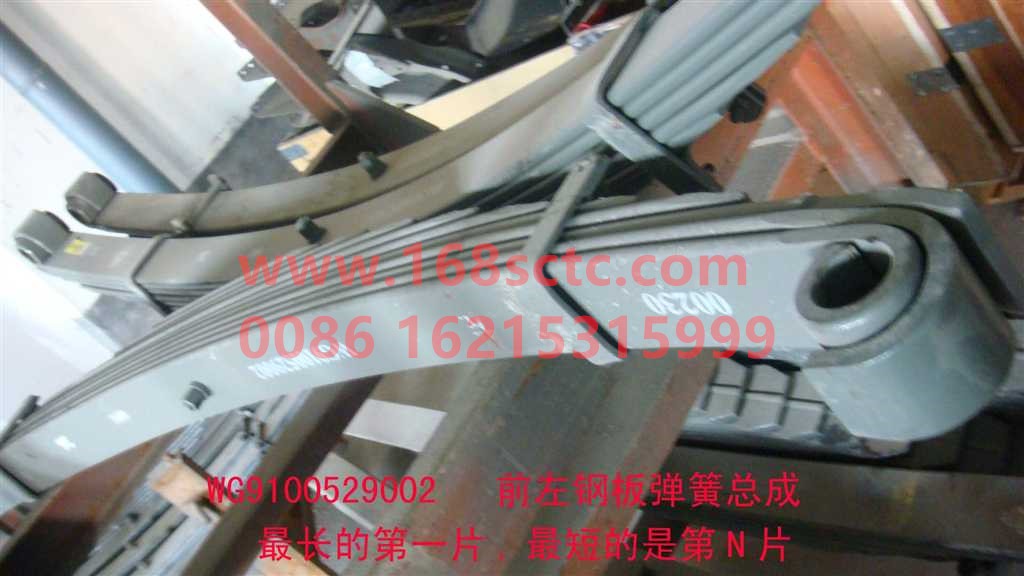 AZ9100529002-SHACMAN-Front leaf spring assemblyLeft-DeLongF2000 2008Kuan