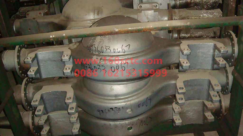 AZ9360330067-SINOTRUK HOWO- Rear axle housing (rear axle housing assembly rubber suspension)-ZhongQiHouQiaoHW1279
