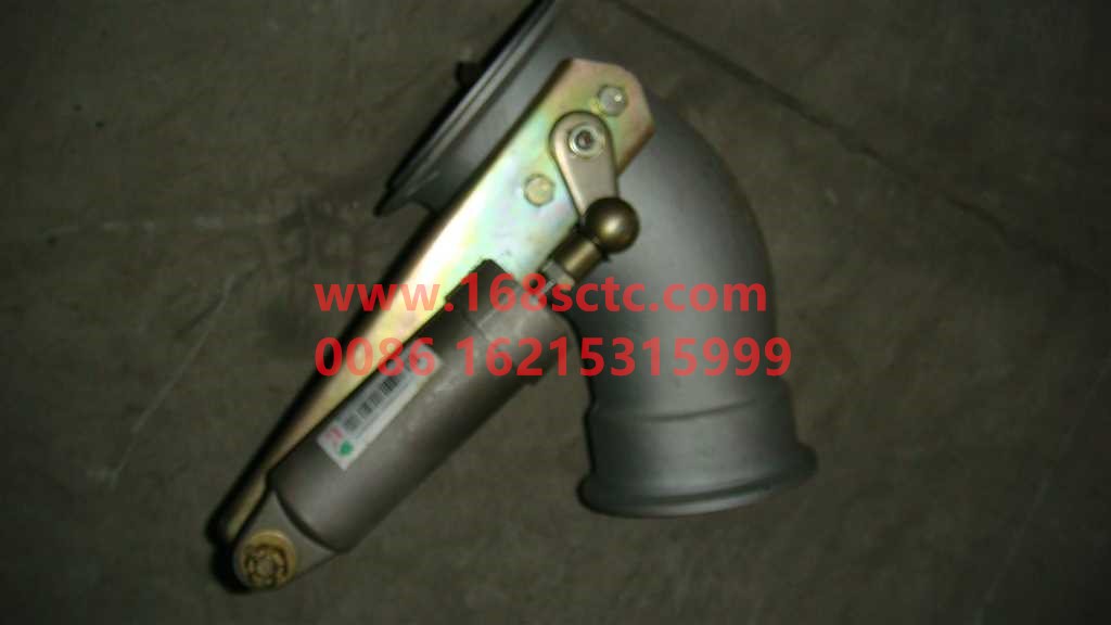 WG9725540183-SINOTRUK HOWO-Exhaust pipe first section with butterfly valve-HaoWo2009Kuan