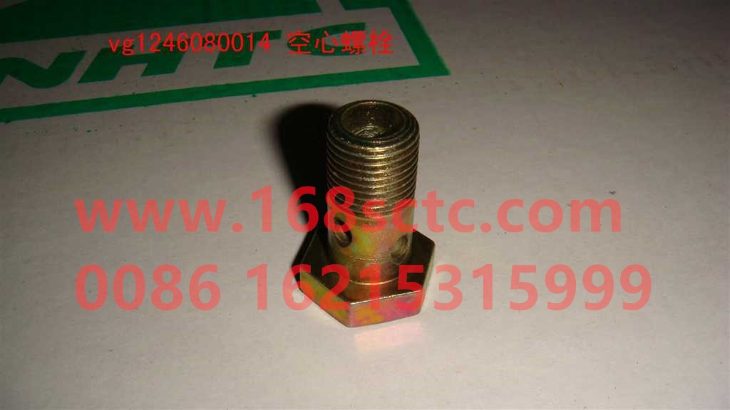 VG1246080014-SINOTRUK HOWO-hollow bolt-ZhongQiFaDongJiWD615.97NE