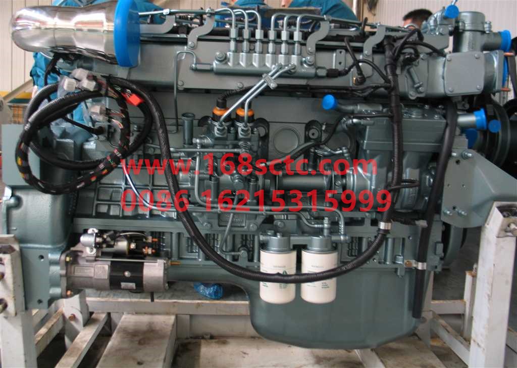 A73409013L-SINOTRUK HOWO-Engine assembly (common rail, middle supercharger, AMT, EVB)-ZhongQiFaDongJiD10.34-31
