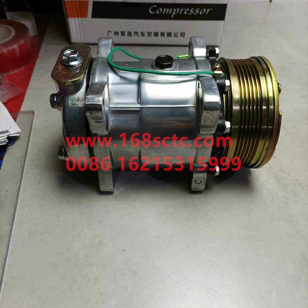 WG1500139008-SINOTRUK HOWO-Air-conditioning compressor 5H14model 6pk(upper platen)-HaoWoA7Kuan