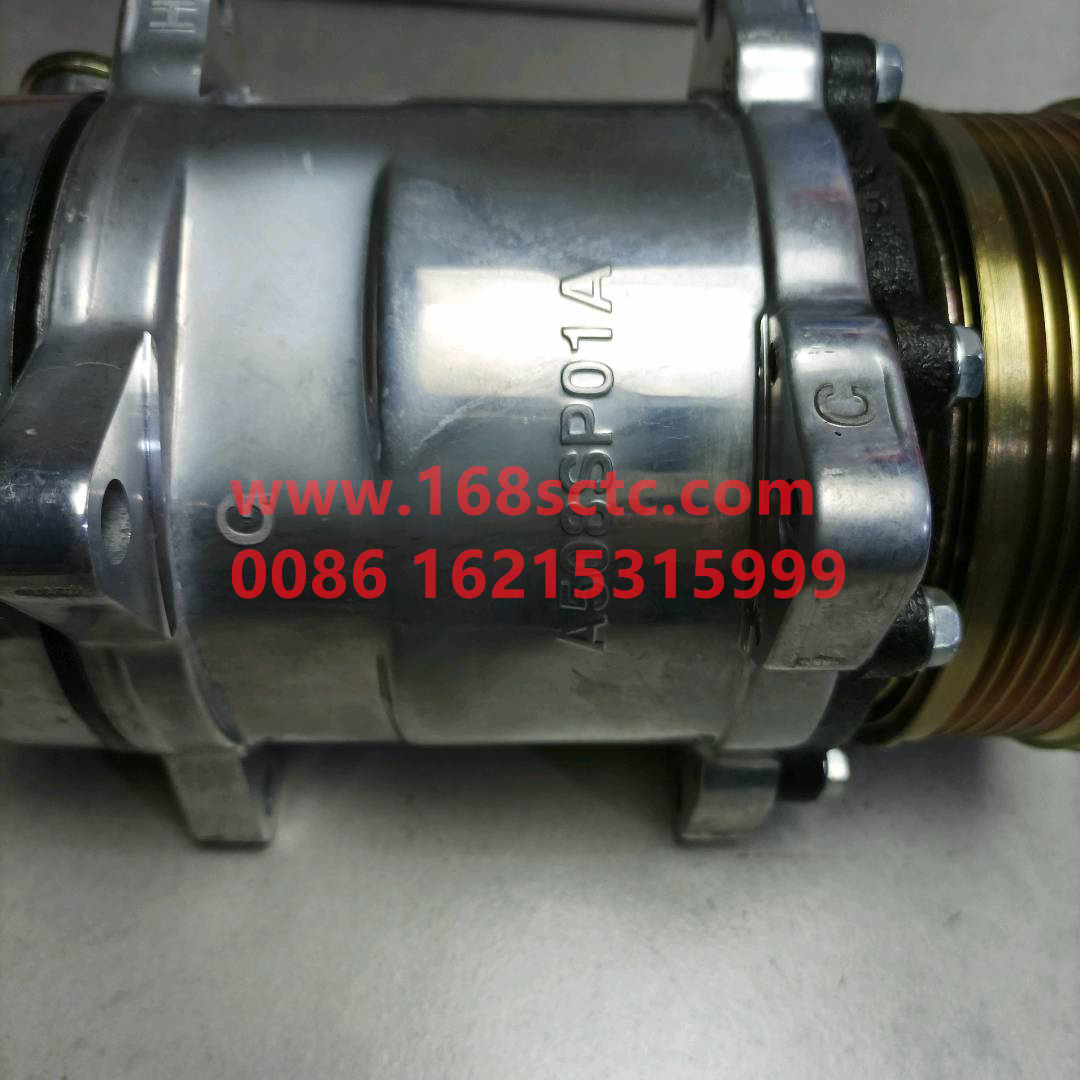 WG1500139008-SINOTRUK HOWO-Air-conditioning compressor 5H14model 6pk(upper platen)-HaoWoA7Kuan