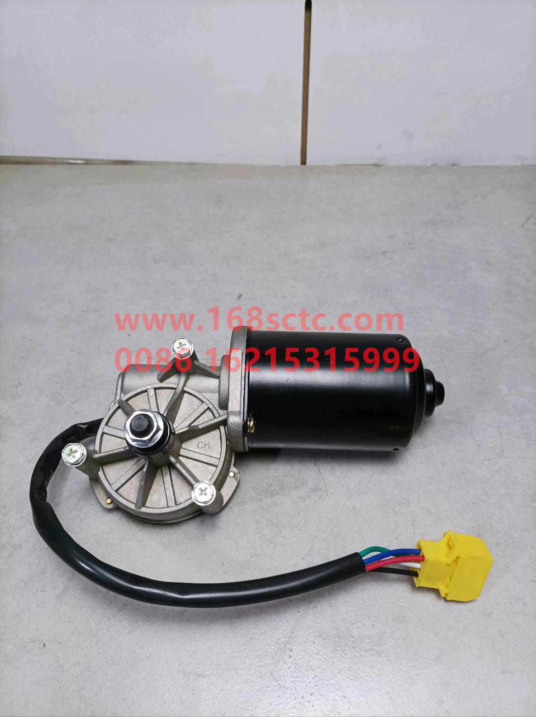 WG1642741008-SINOTRUK HOWO-wiper motor assemblyWith mounting plate red plug-HaoWo2008Kuan