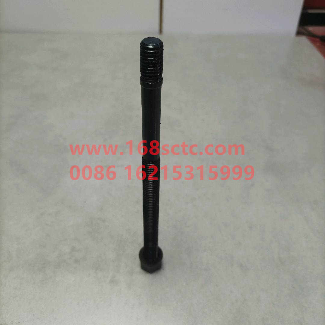 VG1500010185-SINOTRUK HOWO-Cylinder head auxiliary bolts with nuts M12x200-ZhongQiFaDongJiWD615.95E