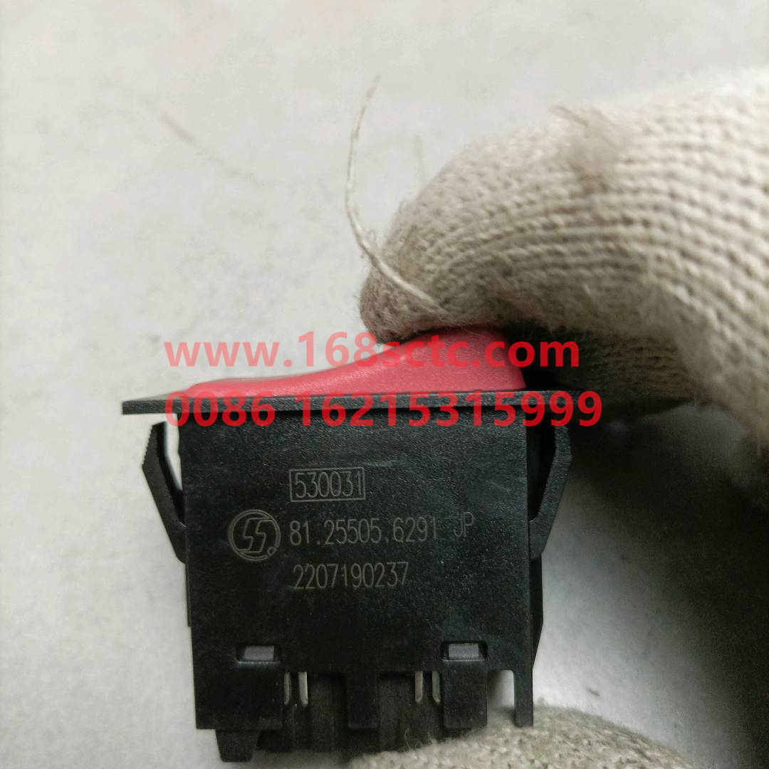 81.25505.6291-SHACMAN-Hazard alarm rocker switch (10a box)-DeLongF2000 2014Kuan