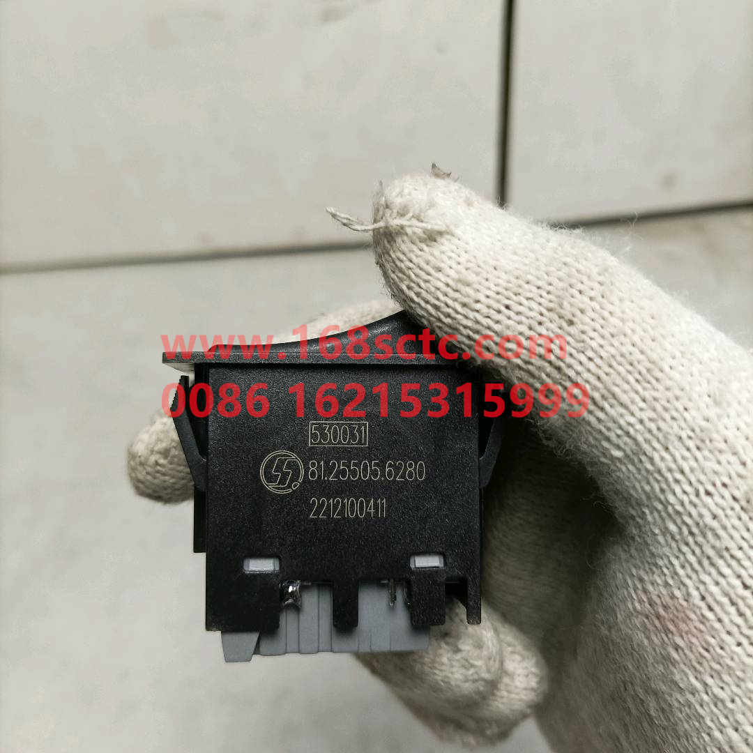 81.25505.6280-SHACMAN-Inter-axle differential lock rocker switch-DeLongF2000 2014Kuan