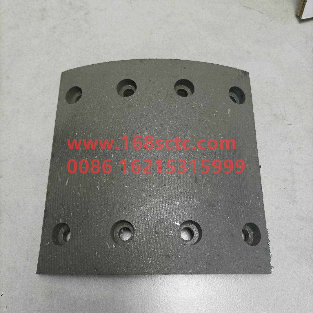WG9200340068-SINOTRUK HOWO-brake padsback 8holeasbestos STR 201x185x14.5-ZhongQiZhongQiaoST13