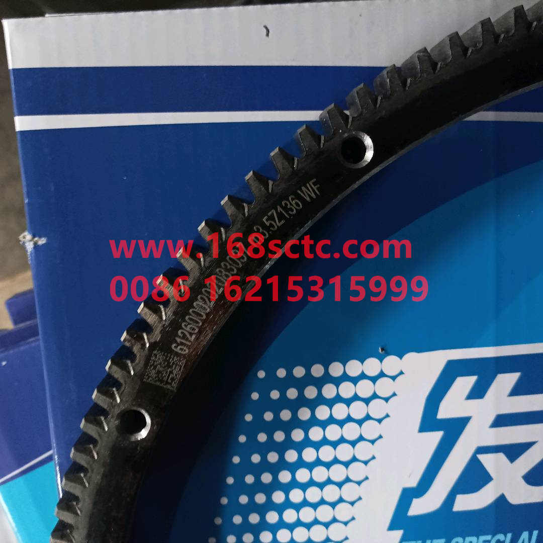 VG2600020208-SINOTRUK HOWO-flywheel ring gear 136tooth 16hole-ZhongQiFaDongJiD10.34-31