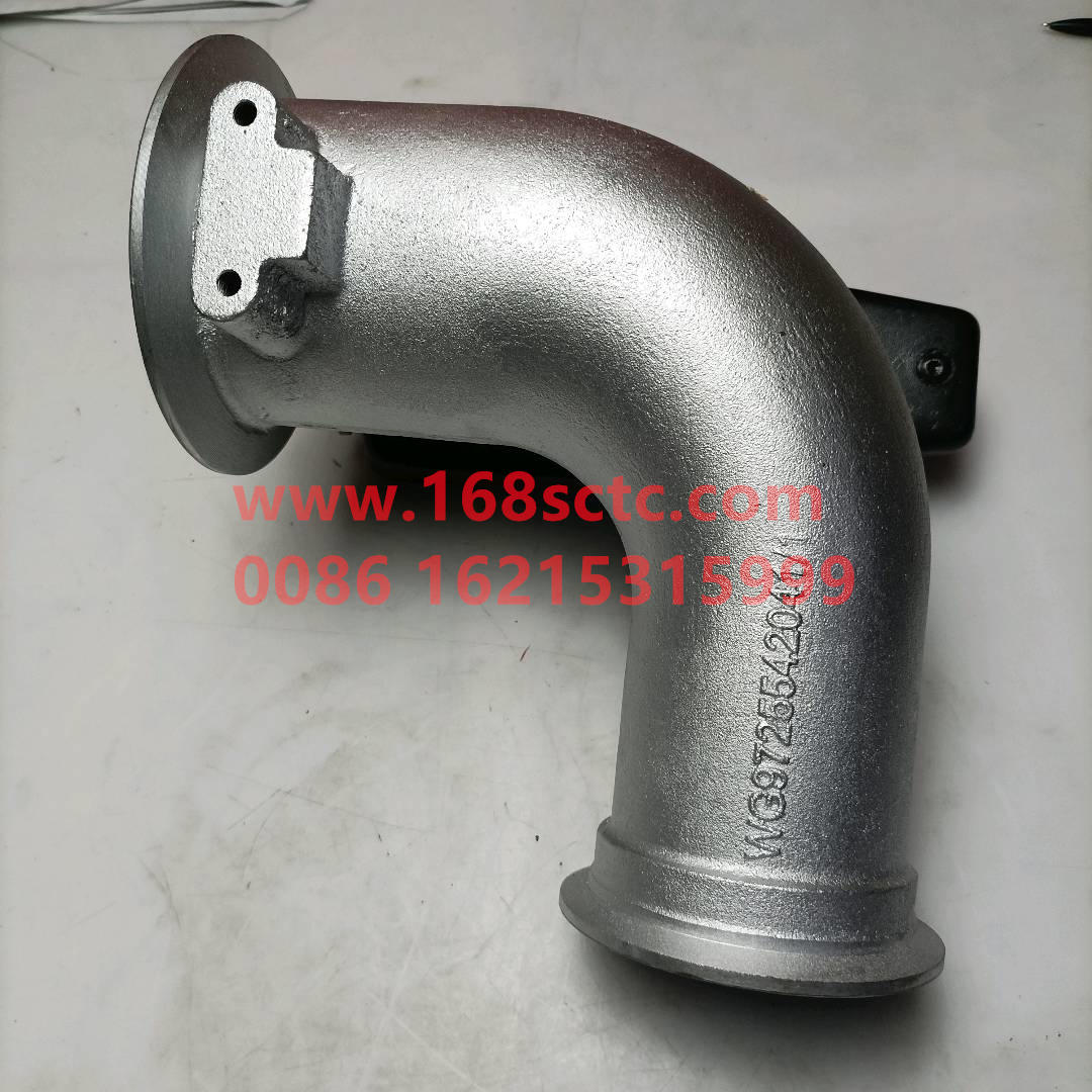 WG9725542041-SINOTRUK HOWO-Exhaust pipe with butterfly valve EVB 69 47 95Cmachine-HaoWo2013Kuan