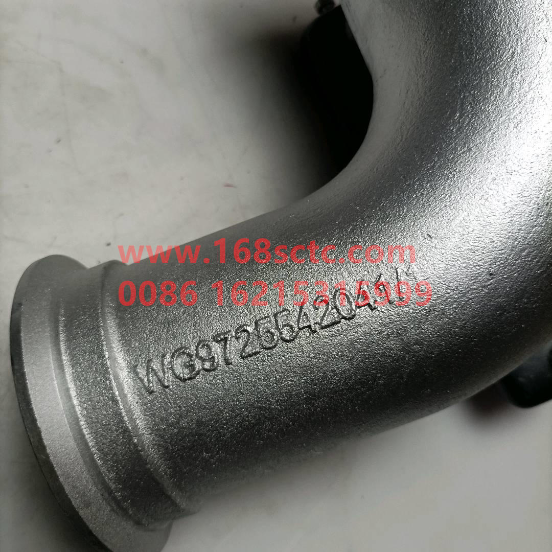 WG9725542041-SINOTRUK HOWO-Exhaust pipe with butterfly valve EVB 69 47 95Cmachine-HaoWo2013Kuan