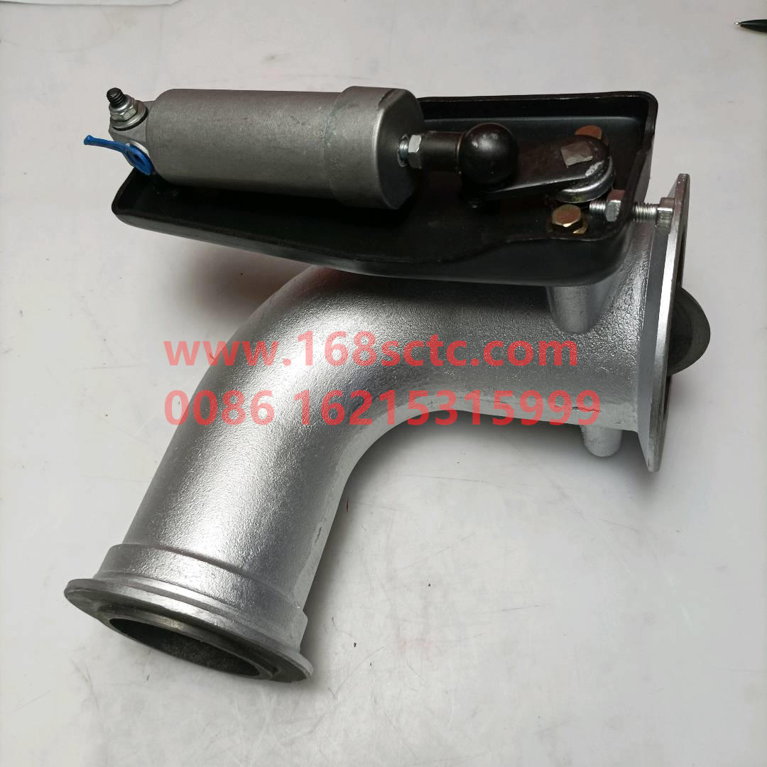 WG9725542041-SINOTRUK HOWO-Exhaust pipe with butterfly valve EVB 69 47 95Cmachine-HaoWo2013Kuan
