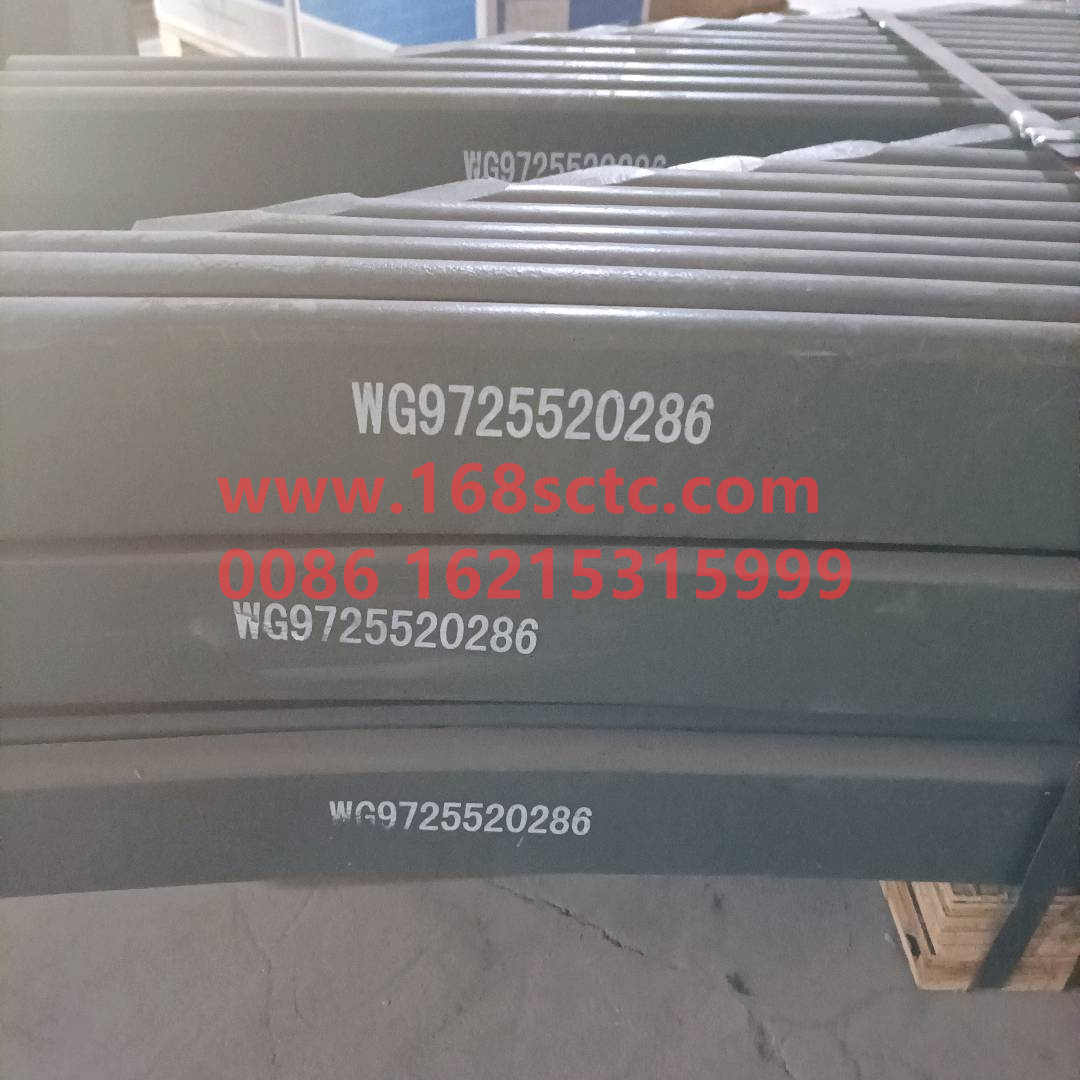 WG9725520286-SINOTRUK HOWO-Rear leaf spring assemblyPositive groove 25x90Twelve pieces-ShanDeKaC5H