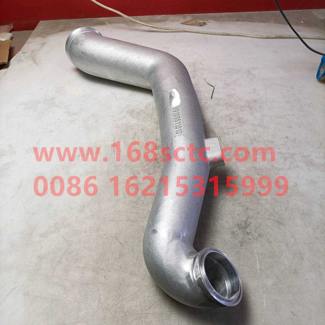 VG1095110101-SINOTRUK HOWO-Supercharger connection elbow-ZhongQiFaDongJiWD615.96NE