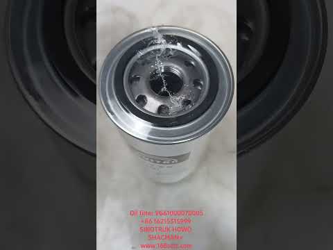 VG61000070005-SINOTRUK HOWO-oil filter H=204 D=95 d=71gray tank-ZhongQiFaDongJiWD615.95E